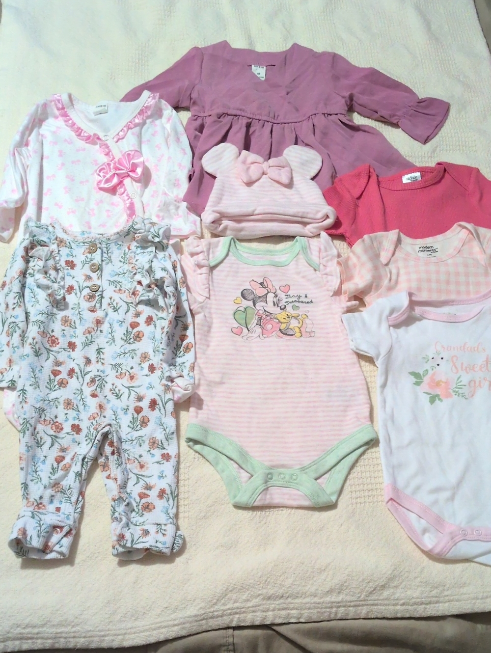 Assorted Baby Clothes Sizes 3-6 Months Including Disney,Chick Pea,Gerber ECT.